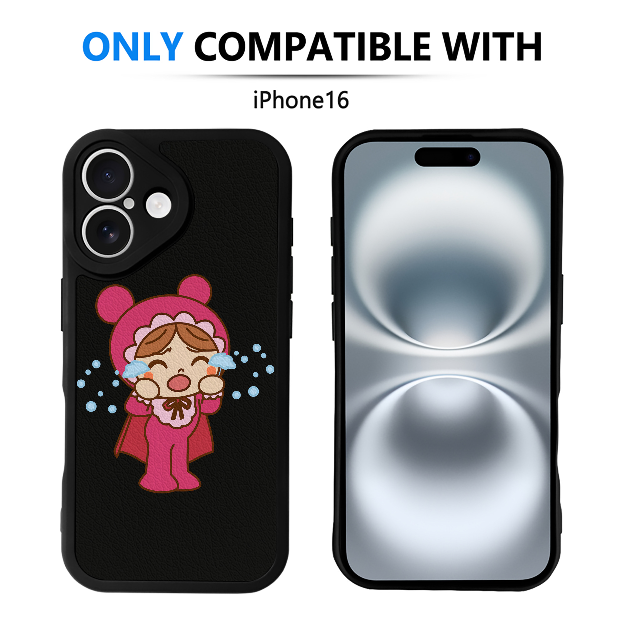 （画像用） アンパンマン Anpanman 【iPhone 16シリーズ対応】シリコンスマホケース（レザー調） 材質：シリコン
